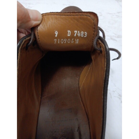 Allen Edmonds BOULEVARD Leather Cap Toe Oxfords 9 D Brown main image 5
